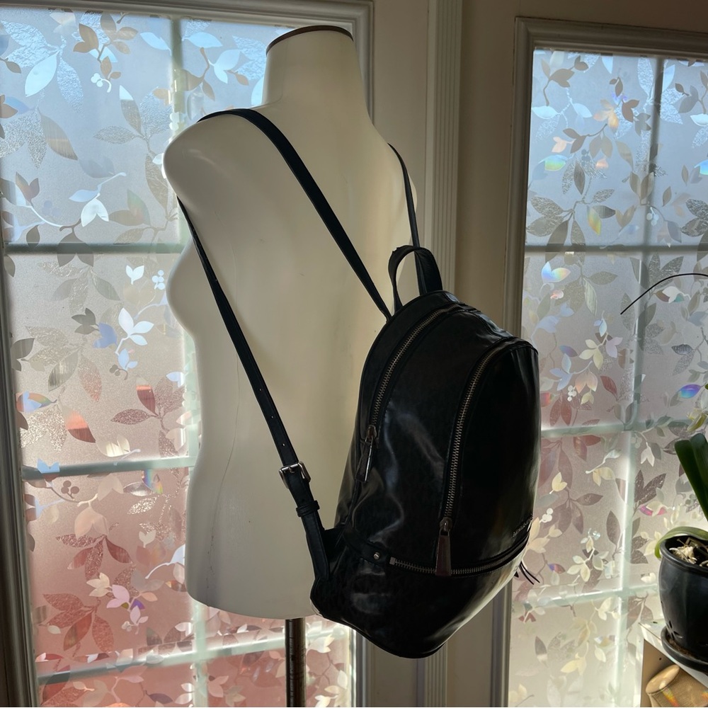 Michael Kors Black and Silver Backpack - Picture 10 of 13